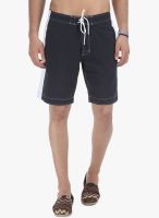 Zobello Black Solid Shorts