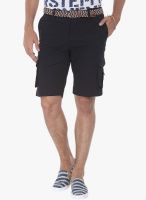 Zobello Black Solid Shorts