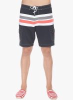 Zobello Black Striped Swim Short