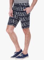 Zobello Blue Printed Shorts