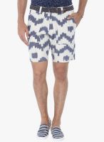 Zobello Blue Printed Shorts