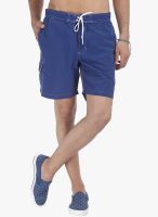 Zobello Blue Solid Swim Short
