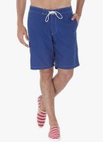 Zobello Blue Solid Swim Short