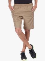 Zobello Brown Solid Shorts