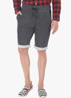 Zobello Grey Solid Shorts