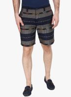 Zobello Navy Blue Printed Shorts Zobello Navy Blue Printed Shorts