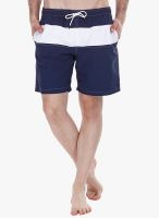 Zobello Navy Blue Solid Swim Short