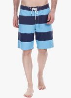 Zobello Navy Blue Striped Swim Short