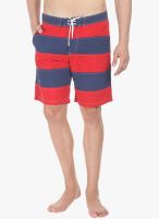 Zobello Navy Blue Striped Swim Short