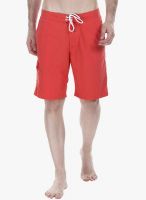 Zobello Orange Solid Swim Short