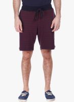Zobello Red Printed Shorts