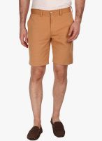Zobello Tan Solid Shorts