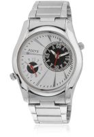 Adine Ad-6006 Silver/White Analog Watch