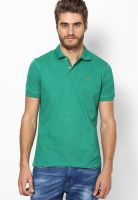 Allen Solly Green Solid Polo T-Shirts
