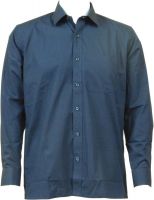 Ardeur Men's Solid Formal Dark Blue Shirt