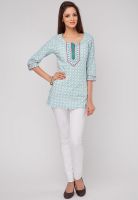 Aurelia Blue Printed Kurtis