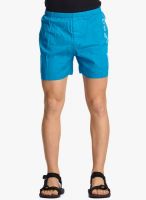 BEEVEE Blue Solid Shorts