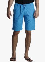 BEEVEE Blue Solid Shorts