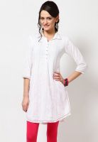 Biba 100% Cotton White Kurti