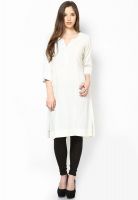 Biba Cotton Cream Kurti