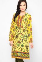 Biba Cotton Yellow Kurti