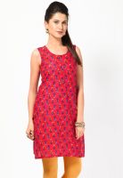 Biba Red Printed Kurtis