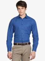 Black Coffee Blue Slim Fit Formal Shirt