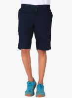 Blacksoul Navy Blue Solid Shorts