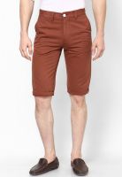 Blue Saint Slim Fit Coco Brown Shorts