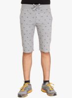 Bongio Grey Printed Shorts for Men