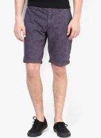 Breakbounce Grey Printed Shorts