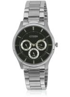 CITIZEN Ag8350-54E Silver/Black Analog Watch