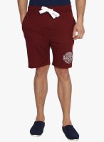 Difference of Opinion Maroon Solid Shorts