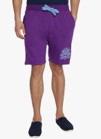 Difference of Opinion Purple Solid Shorts