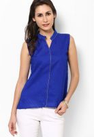 Diya Blue Solid Kurtis