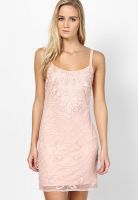 Dorothy Perkins Nude Colored Embellished Bodycon Dress
