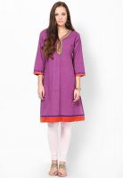 Entropy Cotton Purple Kurti