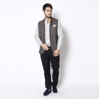 Even Sleeveless Solid Men's Jacket