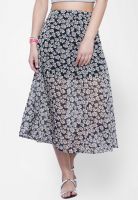 Faballey Black Flared Skirt