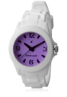 Fastrack Tees Nd9911Pp17J White/Purple Analog Watch