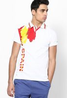 Fifa White Solid Polo T-Shirt