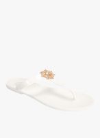 FlipSide Elegant White Flats