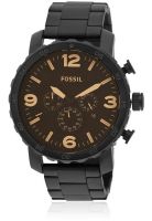 Fossil Jr1356 Black/Brown Chronograph Watch