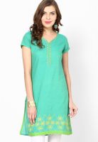 G Cotton Green Kurta