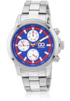 Gio Collection Ad-0059-C Silver/Blue Chronograph Watch