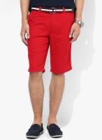Giordano Red Solid Shorts