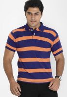 Globus Orange Striped Polo T-Shirts