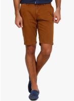 I-Voc Brown Solid Shorts