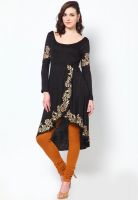 Ira Soleil Black Printed Kurtis