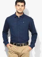 Izod Navy Blue Slim Fit Casual Shirt